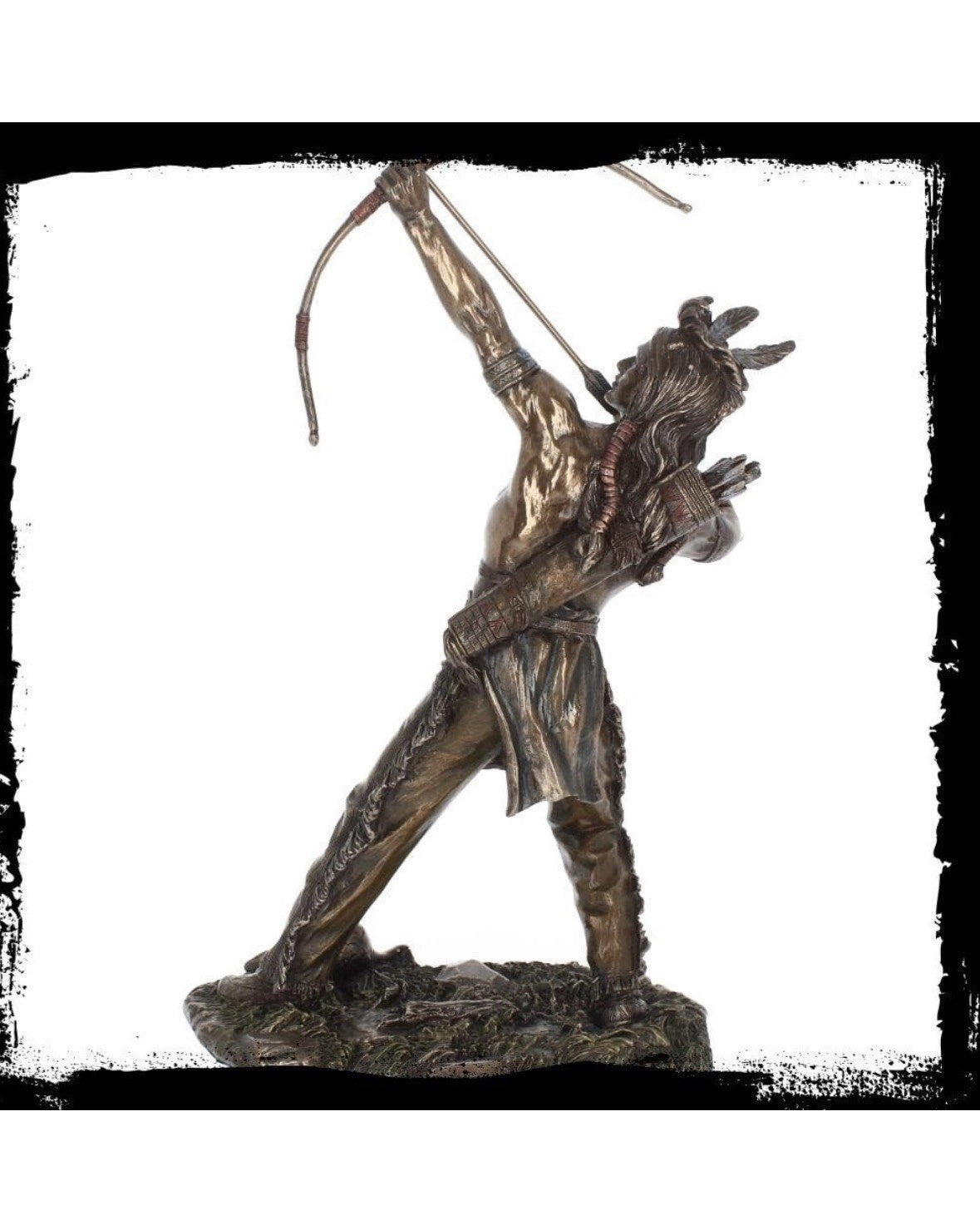 Nemesis Now Native American Indian Bronze Resin Figurine H3504J7 | Antique Finish Historical Sculpture