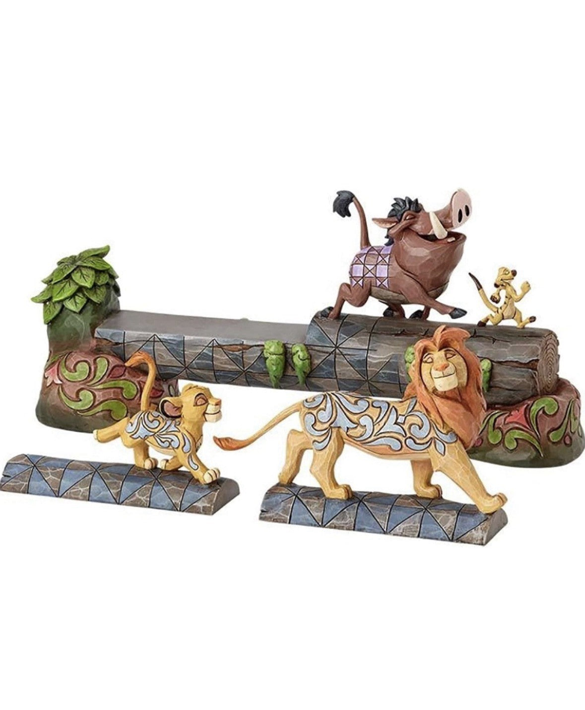 Disney Traditions Simba Timon Pumbaa Carefree Camaraderie Figurine | Jim Shore Lion King Stone Resin