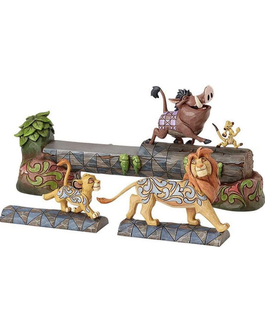 Disney Traditions Simba Timon Pumbaa Carefree Camaraderie Figurine | Jim Shore Lion King Stone Resin