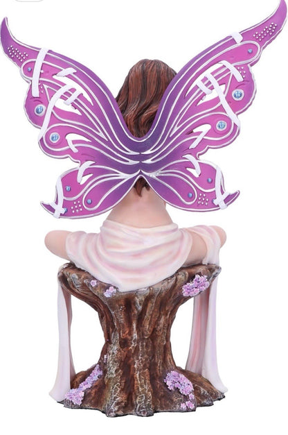 Nemesis Now Jewelled Fairy Amethyst Resin Figurine 28.5cm | Fantasy Crystal Fairy Sculpture Pink Purple