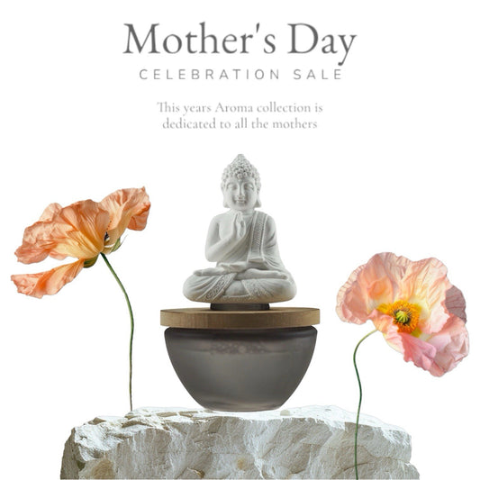 Buddha Aroma Diffuser Gift | Bamboo & White Tea | 100ml Reed Diffuser Figurine | 15cm