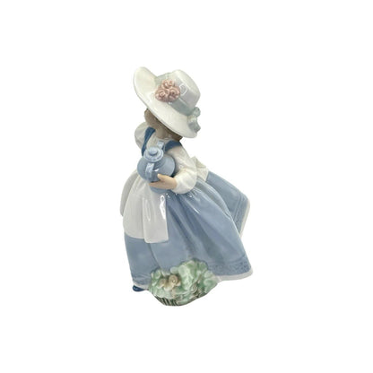 NAO by Lladro Country Lady Girl with Jug | Hand-Painted Porcelain Figurine | 02000493 | Made in Spain | New Boxed