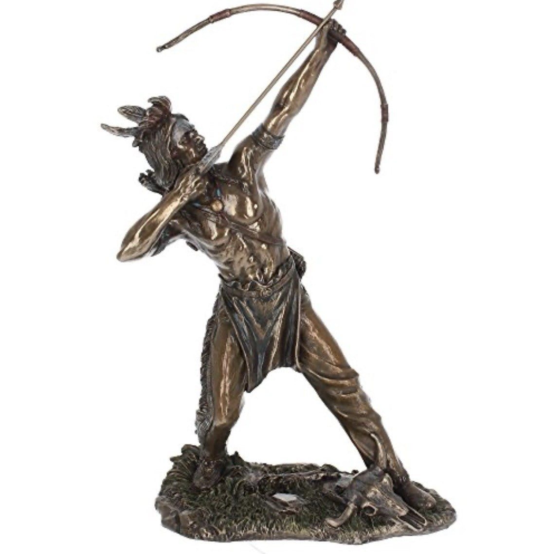 Nemesis Now Native American Indian Bronze Resin Figurine H3504J7 | Antique Finish Historical Sculpture