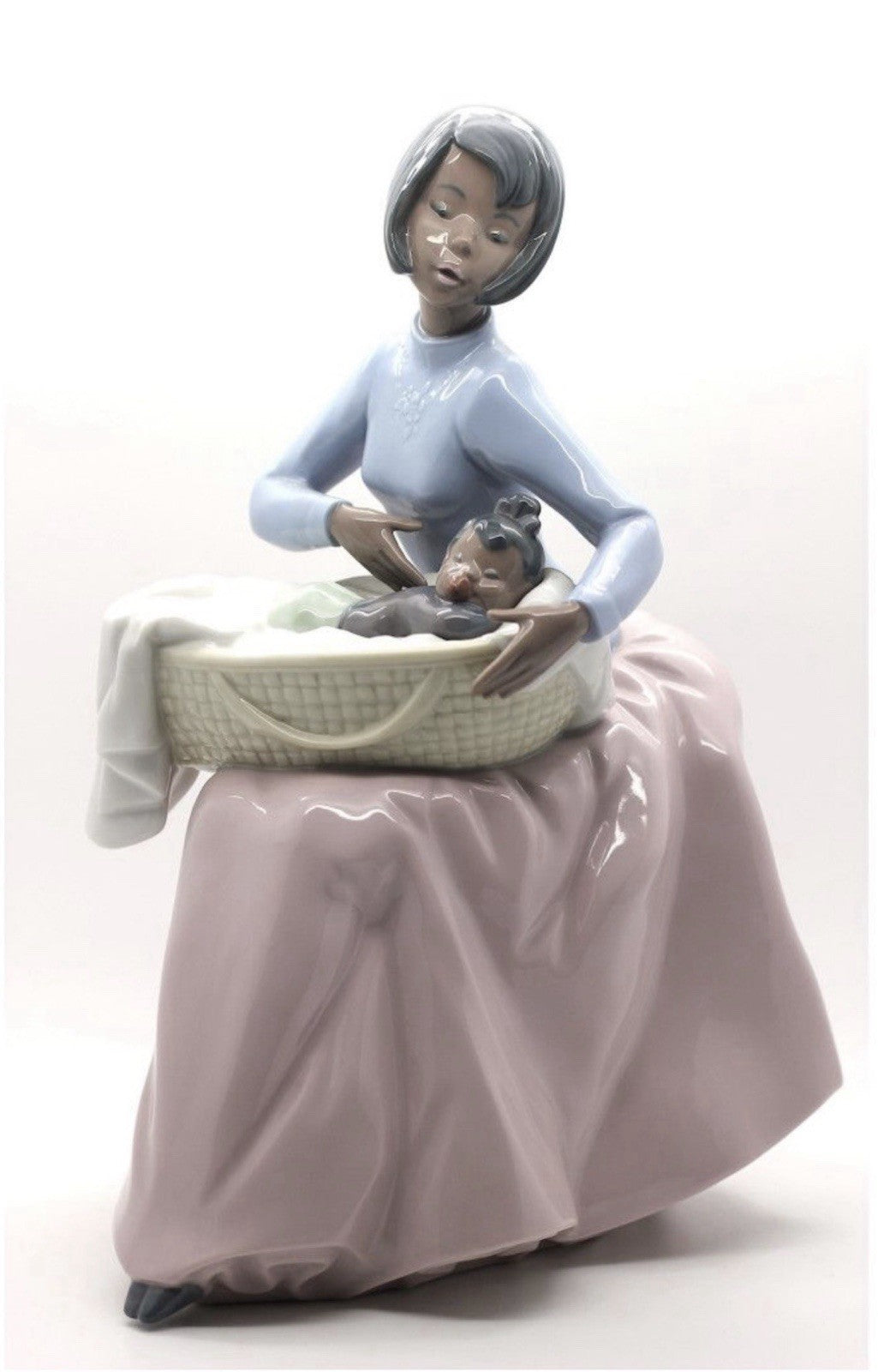 NAO by Lladro Mother's Joy Mom and Baby | Hand-Painted Porcelain Figurine | MPN 02001381 | Made in Spain | New Boxed