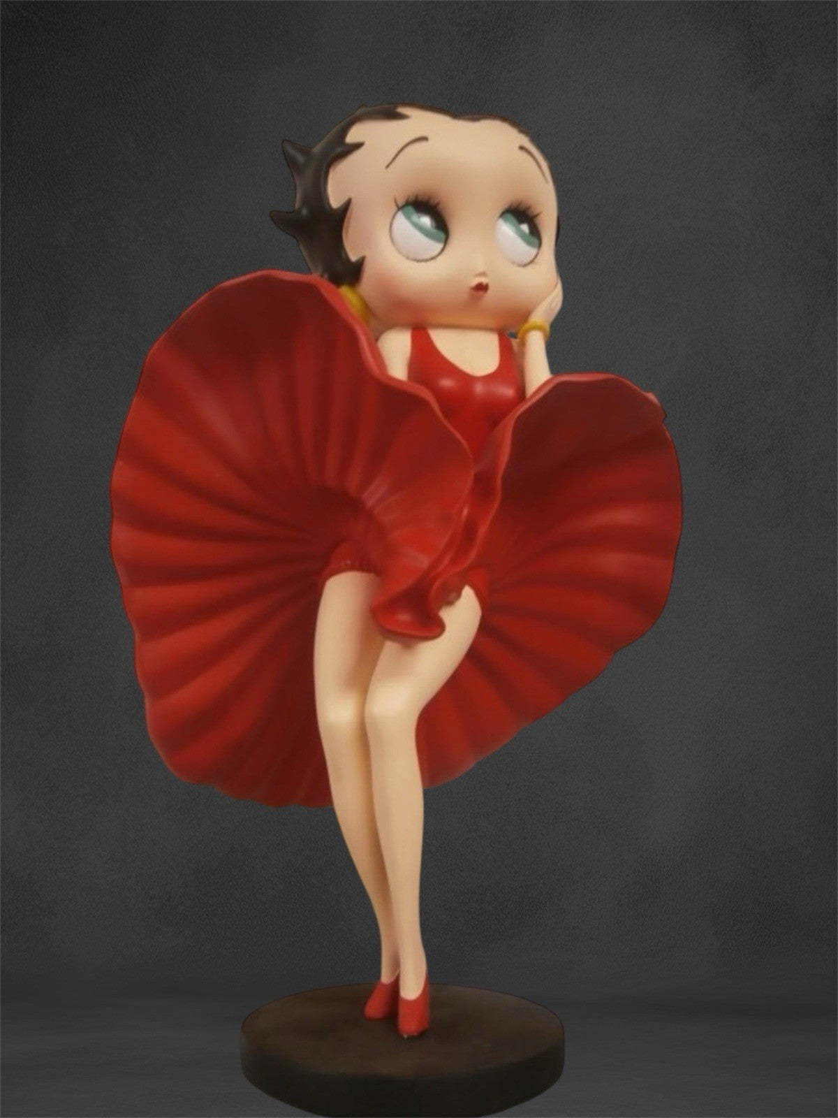 Betty Boop Classic Pose Red Dress Figurine 40cm