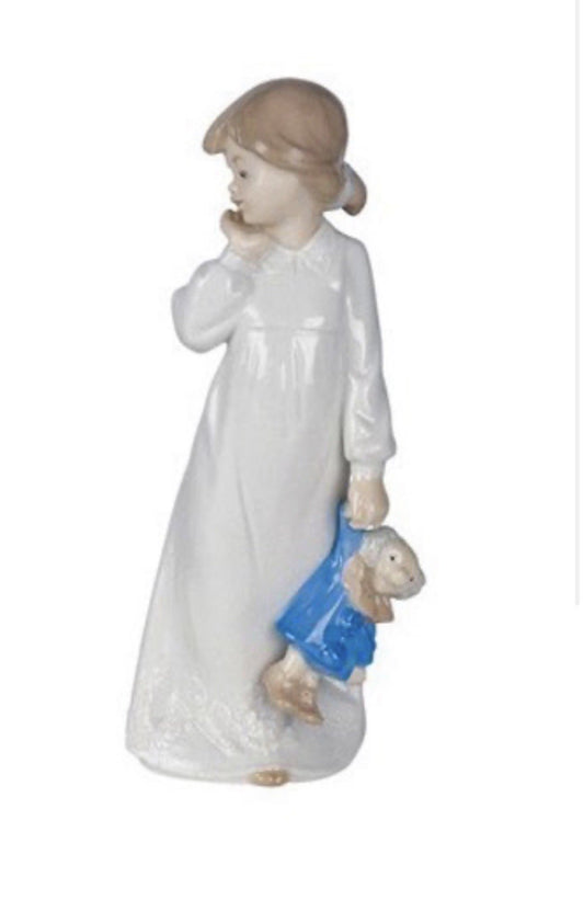 NAO by Lladro My Rag Doll Girl with You | Hand-Painted Porcelain Figurine | MPN 02001108 | Made in Spain | New Boxed