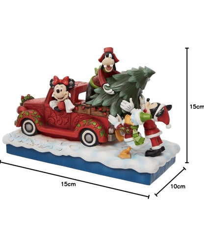 Disney Traditions Fab 4 Red Truck Xmas Cheer Christmas Figurine 6010868