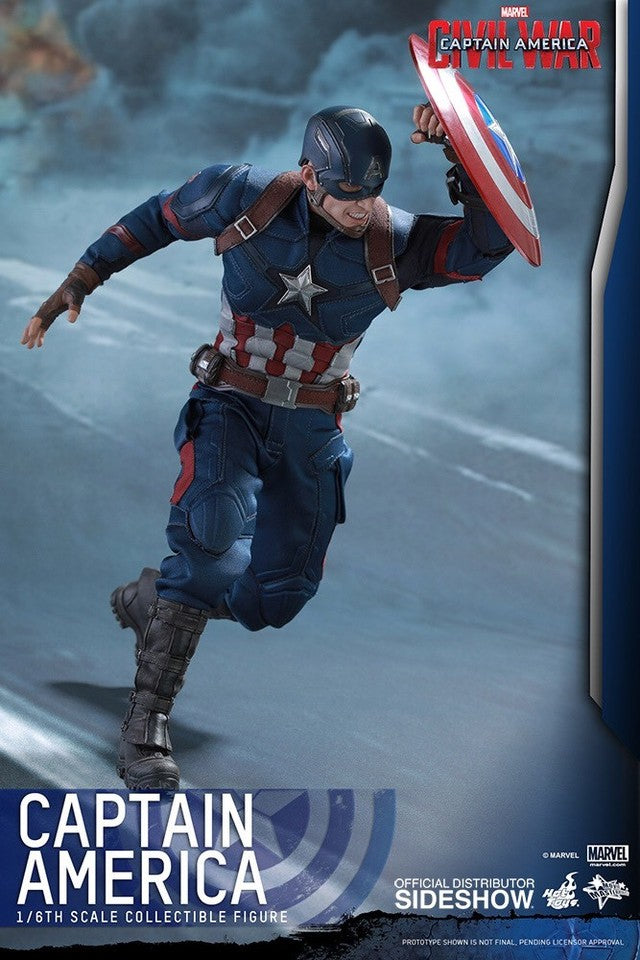 Hot Toys Captain America Civil War 1:6 Scale Figure | Steve Rogers Chris Evans MMS350 Marvel