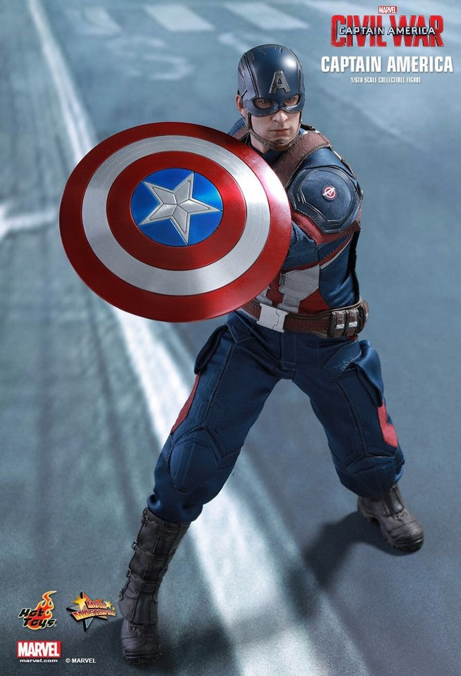 Hot Toys Captain America Civil War 1:6 Scale Figure | Steve Rogers Chris Evans MMS350 Marvel