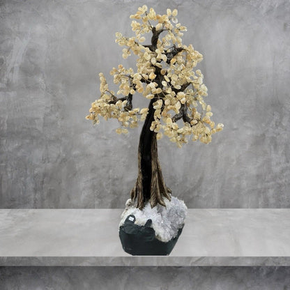 Large Citrine Crystal Tree 90cm | Natural Quartz Geode Base | 26kg | Brazilian Crystal Statement Piece