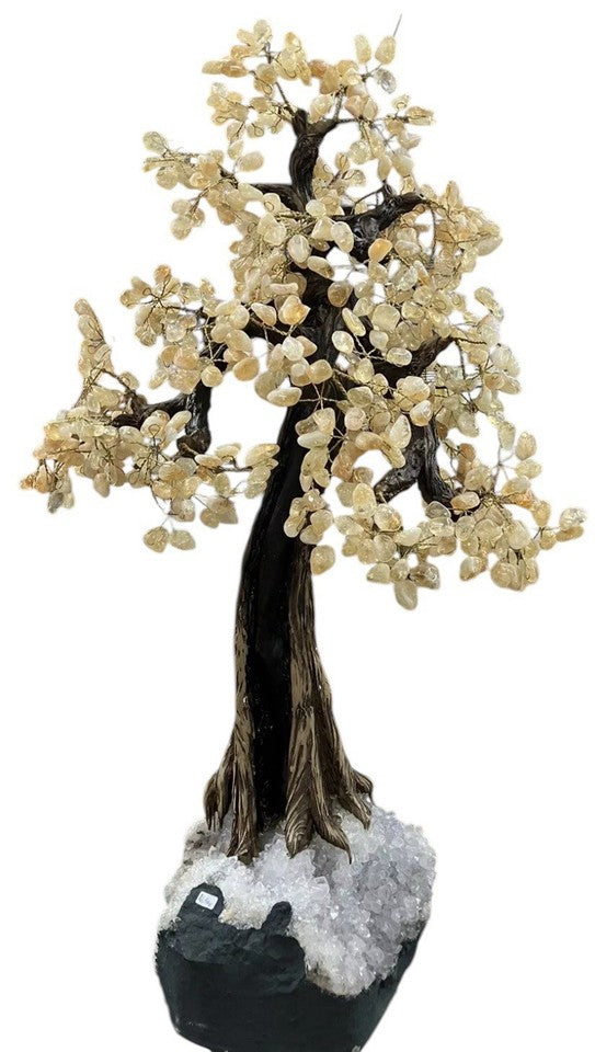 Large Citrine Crystal Tree 90cm | Natural Quartz Geode Base | 26kg | Brazilian Crystal Statement Piece