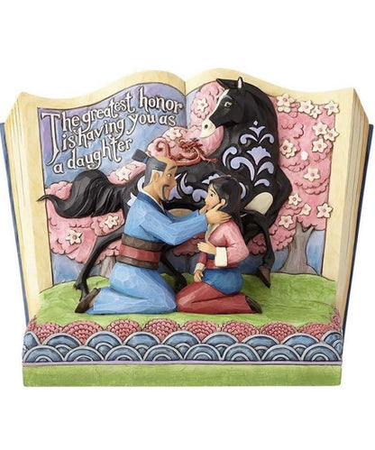 Disney Traditions Mulan Storybook Figurine | Jim Shore The Greatest Honor Is Having You as a Daughter 4059729